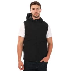 Castore Online 45 Castore Mens Hooded Gilet In Black